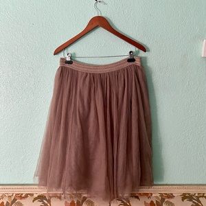 Plum Crepe skirt • Dusty Lavender Tulle Skirt